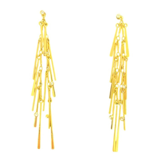 other Jewelry - Sexy Vintage Fringe Goldtone & Rhinestone Earrings